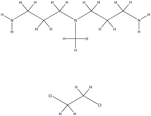 1,3-Propanediamine, N-(3-aminopropyl)-N-methyl-, polymer with 1,2-dichloroethane 结构式