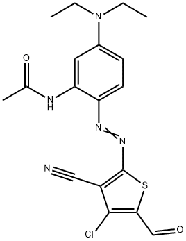 24CHLORO3CYANO5FORMYL2THIENYLAZO5DIETHYLAMINOACETOANILIDE 结构式