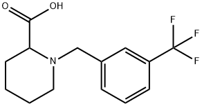 1-(3-(三氟甲基)苄基)哌啶-2-羧酸 结构式