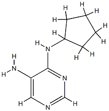 N4-cyclopentylpyrimidine-4,5-diamine 结构式