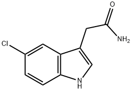 2-(5-氯-1H-吲哚-3-基)乙酰胺 结构式