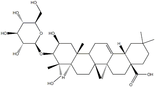 贝萼皂苷元-3- O-Β-D-吡喃葡萄糖苷 结构式
