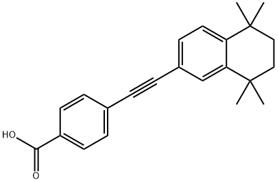 4-[2-(5,6,7,8-Tetrahydro-5,5,8,8-tetramethyl-2-naphthalenyl)ethynyl)-benzoicacid 结构式