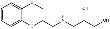 3-[[2-(2-甲氧基苯氧基)乙基]氨基]-1,2-丙二醇 结构式