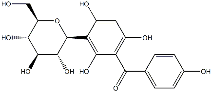 鸢尾酚酮 3-C-葡萄糖苷 结构式