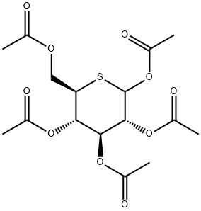 1,2,3,4,6-五-O-乙酰基-5-硫代-D-吡喃葡萄糖 结构式