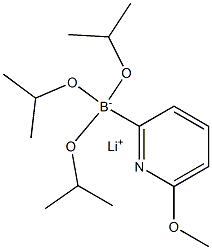 Lithium triisopropyl 2-(6-methoxypyridyl)borate 结构式