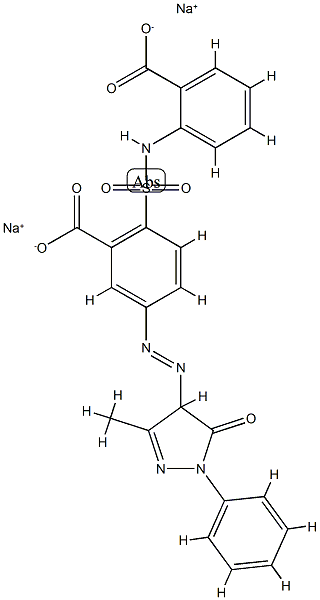 DISODIUM 2-[[[2-CARBOXYLATOPHENYL]AMINO]SULPHONYL]-5-[[4,5-DIHYDRO-3-METHYL-5-OXO-1-PHENYL-1H-PYRAZO 结构式