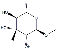 methyl 6-deoxy-3-methylmannopyranoside 结构式