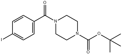 4-[(4-碘苯基)羰基]哌嗪-1-羧酸叔丁基酯 结构式