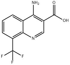 4-amino-8-(trifluoromethyl)-3-quinolinecarboxylic acid(SALTDATA: FREE) 结构式
