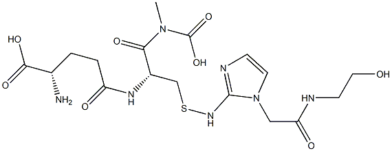 1-N-(2-hydroxyethyl)acetamido-2-hydroxylaminoimidazole-glutathione conjugate 结构式