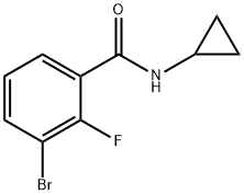 3-溴-N-环丙基-2-氟苯甲酰胺 结构式