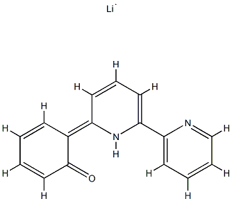 2-(2', 2''-联吡啶-6'-基)-苯酚基合锂 结构式