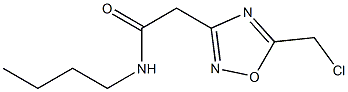 N-butyl-2-[5-(chloromethyl)-1,2,4-oxadiazol-3-yl]acetamide 结构式