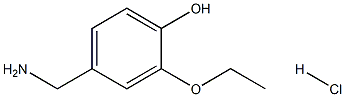 PHENOL,4-(AMINOMETHYL)-2-ETHOXY-, HYDROCHLORIDE (1:1) 结构式