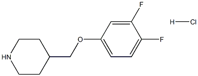 4-((3,4-二氟苯氧基)甲基)哌啶盐酸盐 结构式