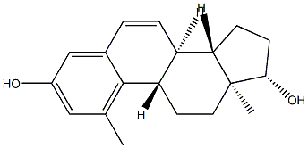 1-Methylestra-1,3,5(10),6-tetrene-3,17β-diol 结构式