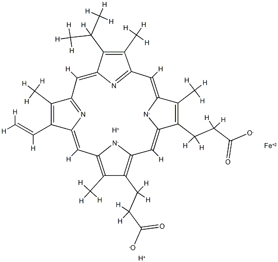 2-isopropyl-4-vinyldeuteroheme 结构式