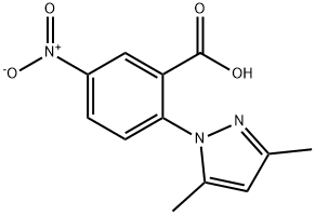 2-(3,5-dimethyl-1H-pyrazol-1-yl)-5-nitrobenzoic acid 结构式