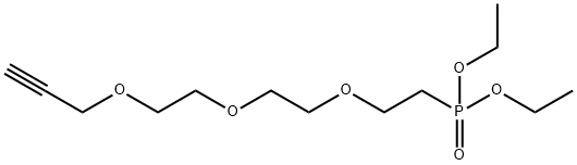 Propargyl-PEG3-phosphonic acid ethyl ester 结构式