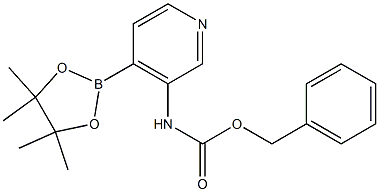 BENZYL 4-(4,4,5,5-TETRAMETHYL-1,3,2-DIOXABOROLAN-2-YL)PYRIDIN-3-YLCARBAMATE 结构式