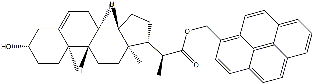 1-pyrenemethyl-3-hydroxy-22,23-bisnor-5-cholenate 结构式