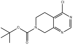 4-氯-5,6-二氢吡咯并[3,2-D]吡啶-7-甲酸叔丁酯 结构式