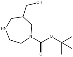 6-Hydroxymethyl-[1,4]diazepane-1-carboxylic acid tert-butyl ester 结构式