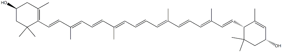 (3S,3'R,6'S)-β,ε-Carotene-3,3'-diol 结构式