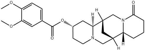 3,4-Dimethoxybenzoic acid (2S,7aα,14aβ)-dodecahydro-11-oxo-7α,14α-methano-2H,6H-dipyrido[1,2-a:1',2'-e][1,5]diazocin-2β-yl ester 结构式