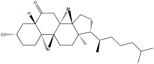 3β-Chloro-5α-cholestan-6-one 结构式