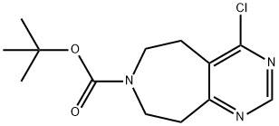 TERT-BUTYL 4-CHLORO-5,6,8,9-TETRAHYDRO-7H-PYRIMIDO[4,5-D]AZEPINE-7-CARBOXYLATE 结构式