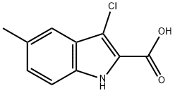 3-氯-5-甲基-1H-吲哚-2-羧酸 结构式