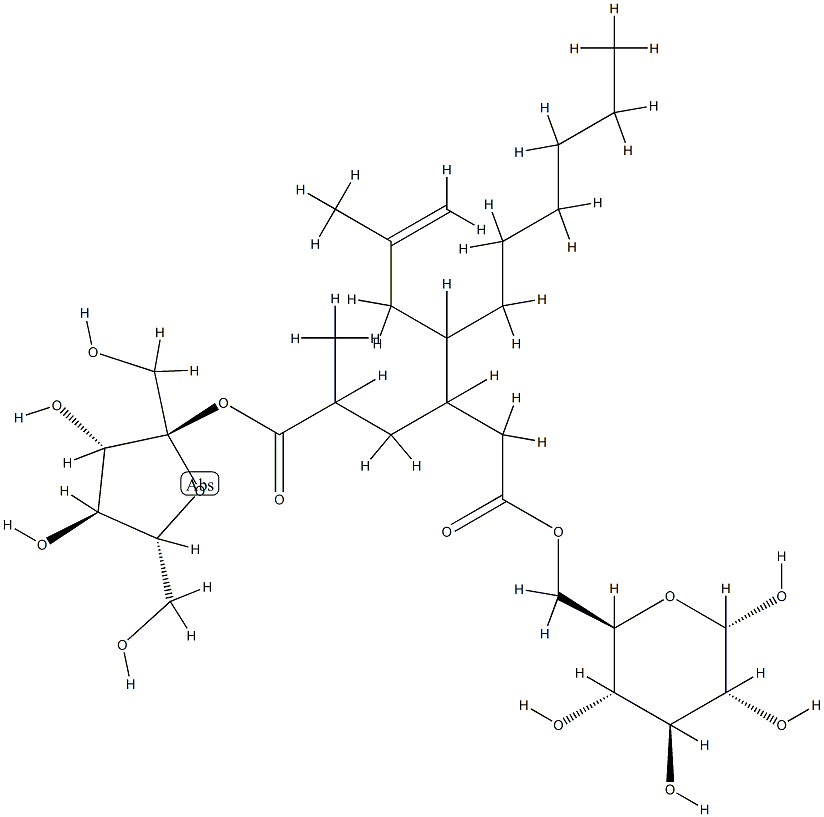 6-O-decanoyl-3,4-di-O-isobutyrylsucrose 结构式