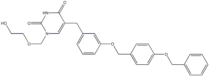 5-(Benzyloxybenzyloxybenzyl)acyclouridine 结构式