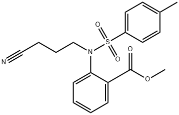 methyl 2-(N-(3-cyanopropyl)-4-methylphenylsulfonamido)benzoate 结构式