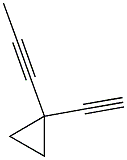 Cyclopropane, 1-ethynyl-1-(1-propynyl- 结构式