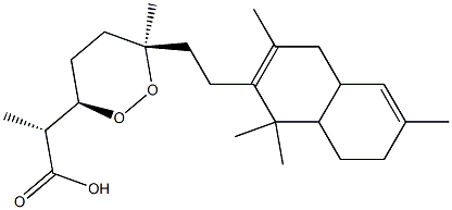 (3R,αR,6R)-6-[2-[[(4aR,8aS)-1,4,4aβ,7,8,8aβ-Hexahydro-1,1,3,6-tetramethylnaphthalen]-2-yl]ethyl]-α,6-dimethyl-1,2-dioxane-3-acetic acid 结构式