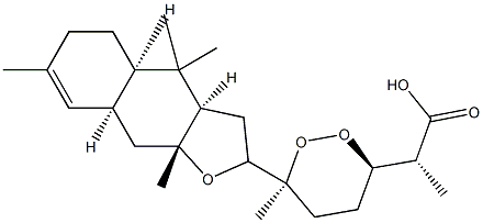 (3R,6S,αR)-6-[[(2R)-2,3,3aβ,4,4aα,5,6,8aα,9,9a-Decahydro-4,4,7,9aα-tetramethylnaphtho[2,3-b]furan]-2β-yl]-α,6-dimethyl-1,2-dioxane-3β-acetic acid 结构式