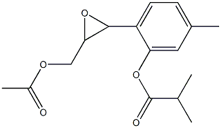 10-acetoxy-8,9-epoxythymol isobutyrate 结构式