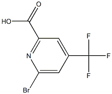 6-溴-4-(三氟甲基)吡啶甲酸 结构式