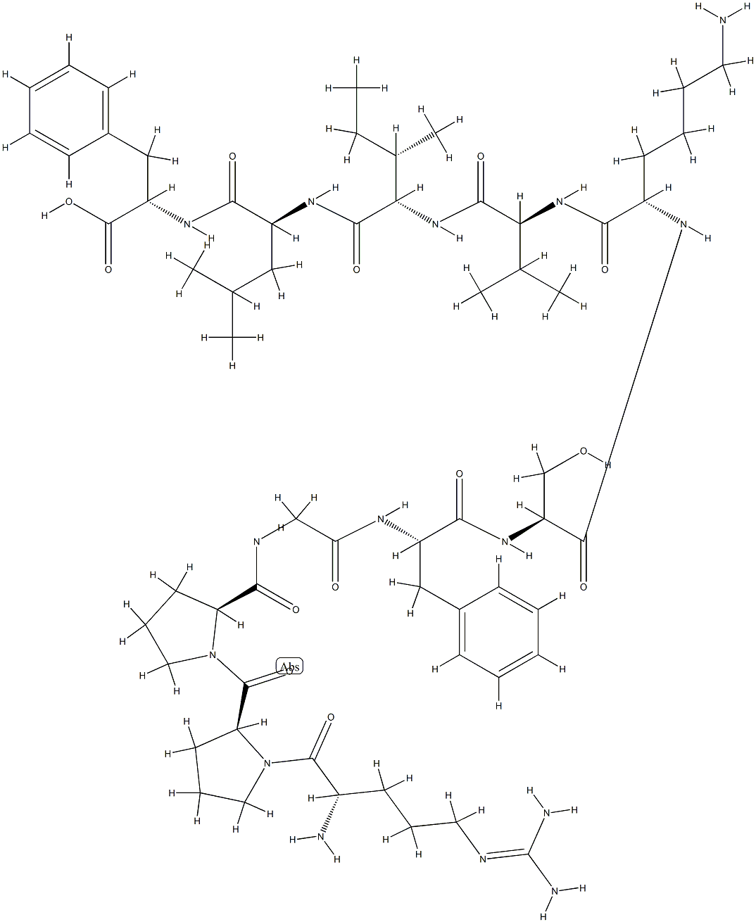 head activator peptide, hydra, Arg(1), Phe(5)- 结构式