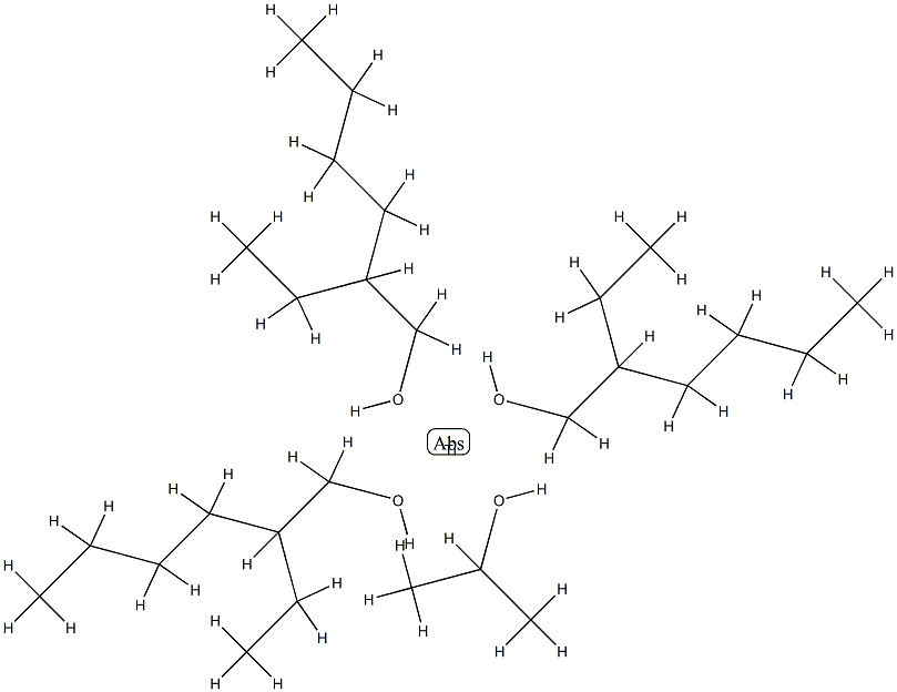 Titanium, tris(2-ethyl-1-hexanolato)(2-propanolato)-, (T-4)- 结构式