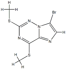 7-溴-2,4-二(甲硫)咪唑并[2,1-F][1,2,4]三嗪 结构式