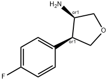 (3S,4R)-4-(4-fluorophenyl)oxolan-3-aMine 结构式