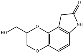 2-(羟甲基)-7,9-二氢-2H-[1,4]二噁己环并[2,3-E]吲哚-8(3H)-酮 结构式