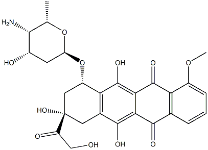 4'-amino-3'-hydroxydoxorubicin 结构式