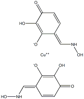 bis(2,3,4-trihydroxybenzaldoxyimato)copper(II) 结构式