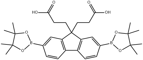 2,7-二硼酸频哪醇酯-9,9-二丙酸芴 结构式